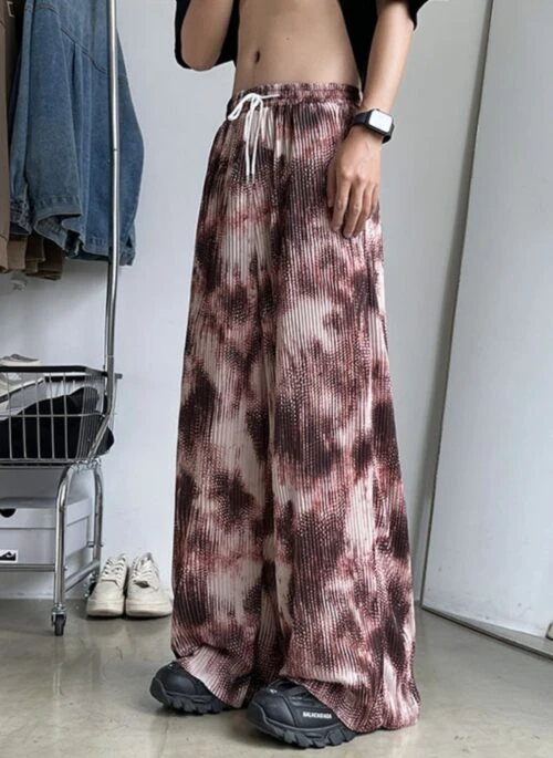 Brown Tie-Dye Mopping Pants | Jennie – BlackPink