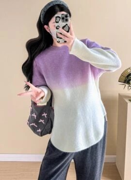 Lilac Faded Crewneck Sweater | San – ATEEZ