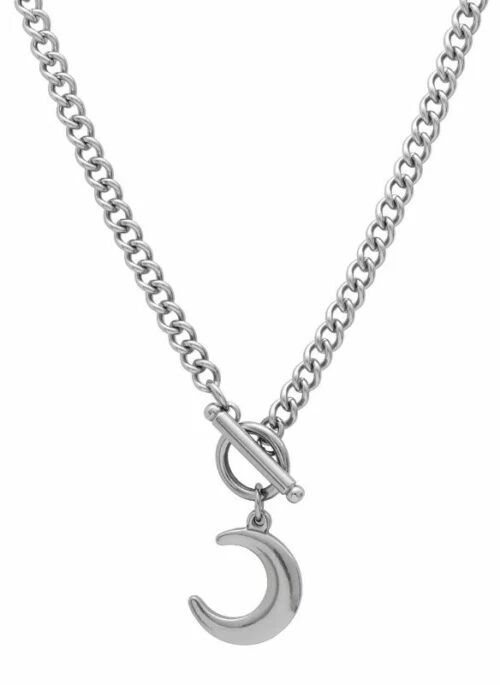 Silver Moon Chain Necklace | Bangchan – Stray Kids