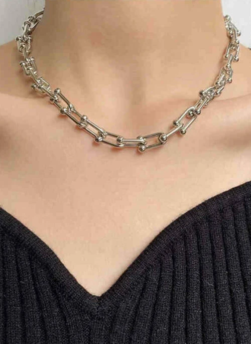 Silver U-Link Chain Necklace | Jake – Enhypen