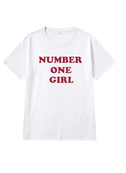 White Number One Girl T-Shirt | Rose – BlackPink