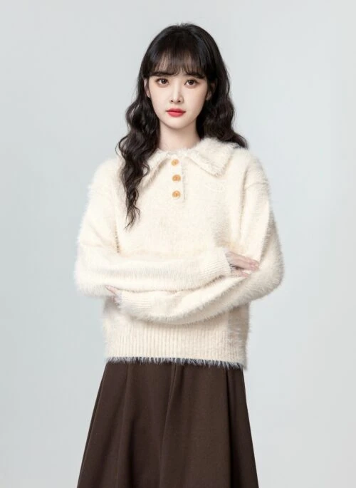 Alpaca Knit Soft Loose Sweater