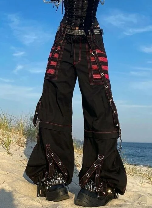 Black And Red Gothic Style Jeans | Seungmin - Stray Kids