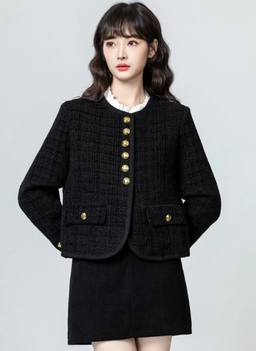 Black Chic Short Jacket Cardigan