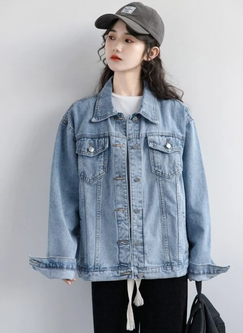 Blue Denim Jacket Casual Overshirt