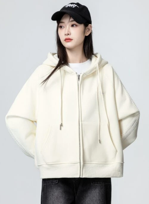 Cozy Fleece Hooded Zipup Jacket