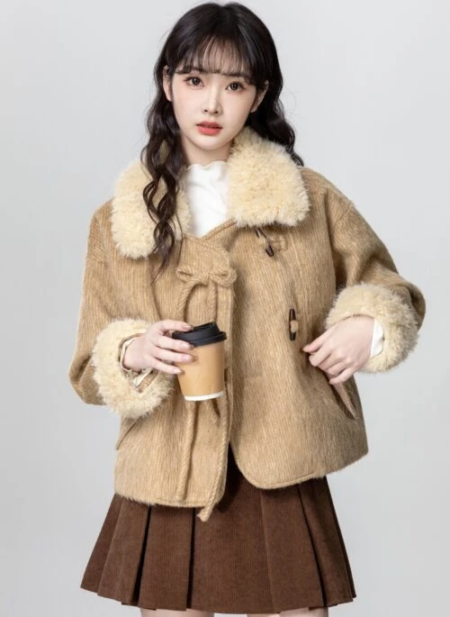 Cozy Wool Duffle Coat Jacket