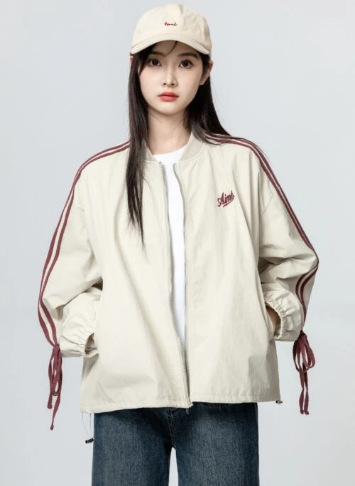 Lightweight Embroidered Letterman Jacket