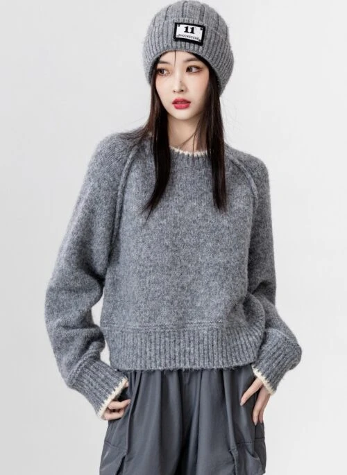 New Gray Knit Sweater