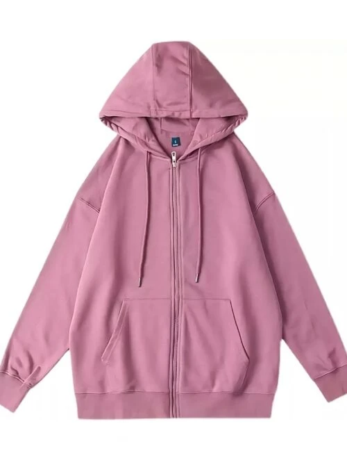 Pink Oversized Hooded Jacket | Kang Hae Joon – Family By Choice