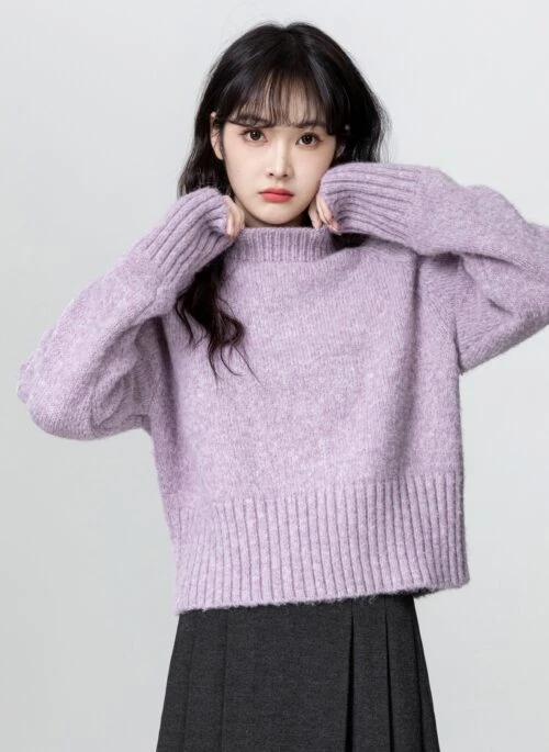 Purple Soft Knit Sweater