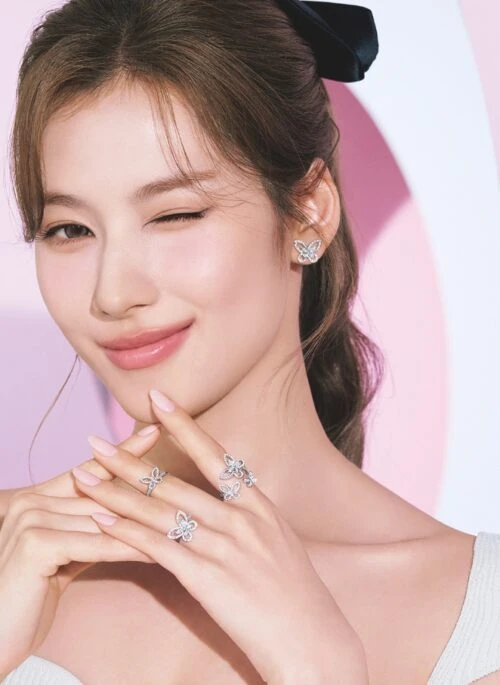 Silver Minimalist Diamond Butterfly Ring | Sana – Twice