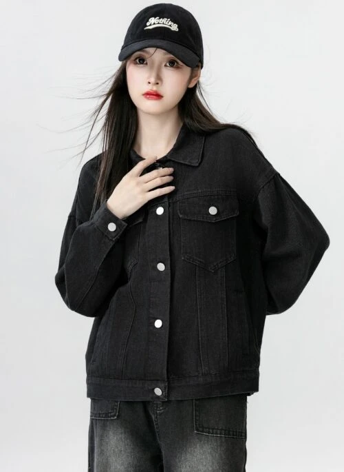 Vintage Black Denim Jacket