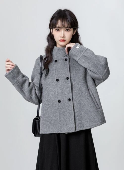 Vintage Gray Doublesided Wool Coat