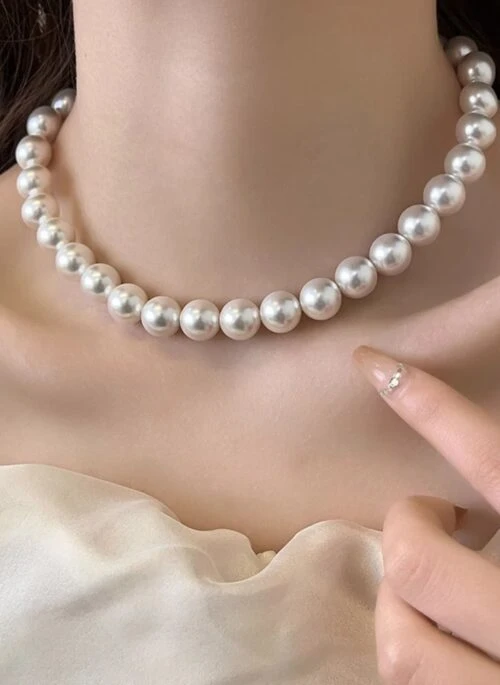 White Elegant Pearl Necklace | Mina – Twice