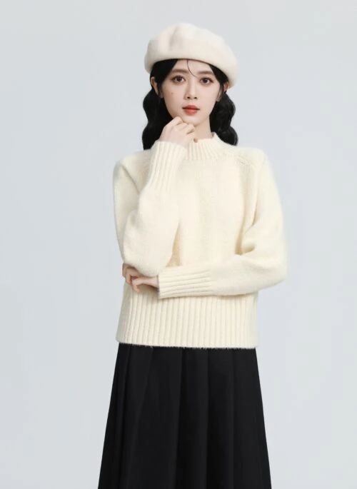 Beige Cozy Knit Sweater