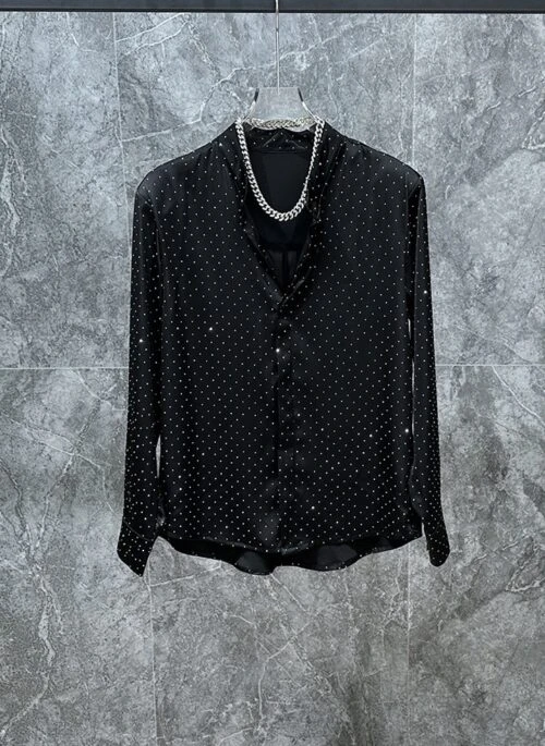 Black Rhinestone Embezzled Shirt | Jay B – GOT7