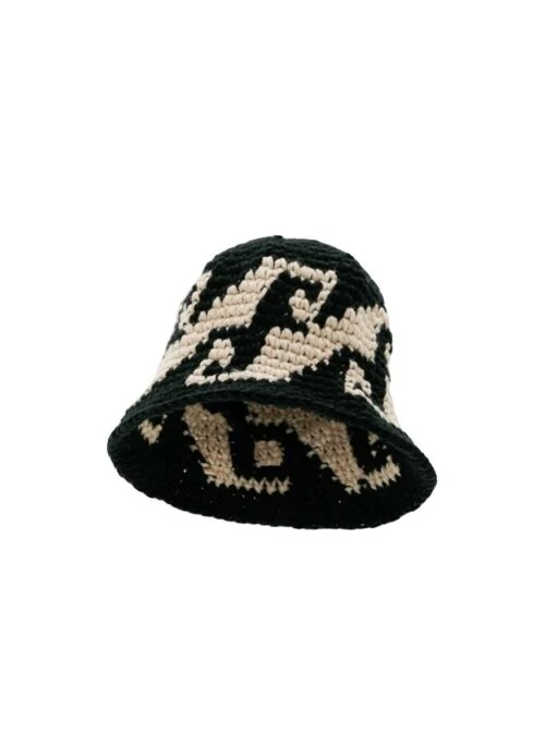 Black Swirl Pattern Crochet Hat | Mark – GOT7