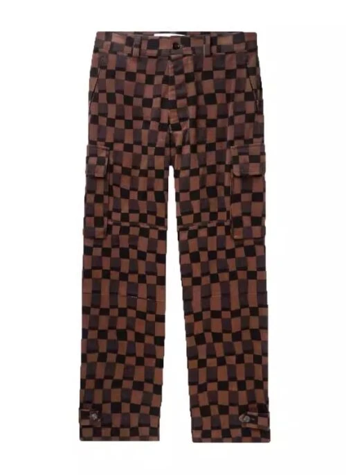 Brown Checkered Corduroy Pants | JB – GOT7