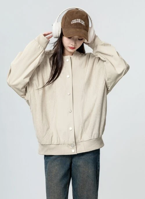 Corduroy Vintage Baseball Jacket