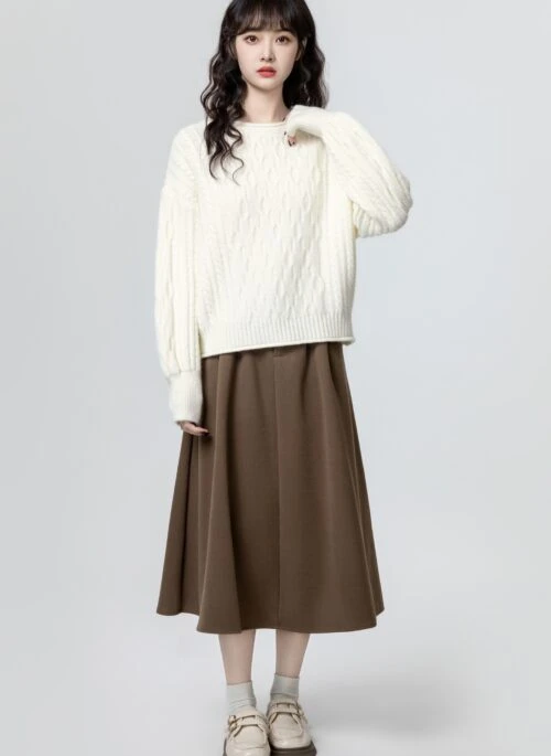 Cozy Cable Knit Sweater Pullover