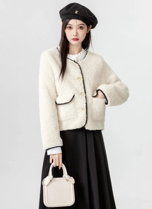 French Style Shearling Fashion Jacket