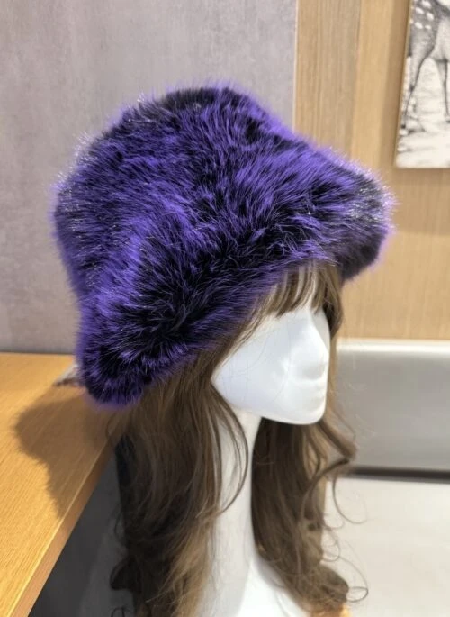 Lilac Furry Bucket Hat | Wonyoung - IVE