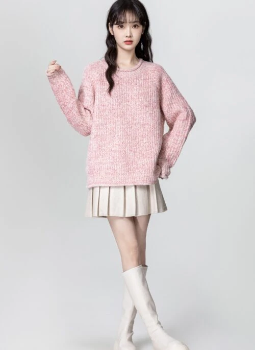 Pink Cozy Knit Sweater