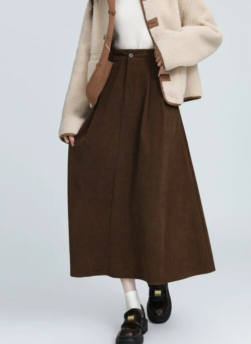 Vintage Corduroy Highwaist Aline Skirt
