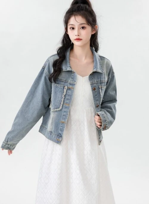 Vintage Denim Jacket Casual Style