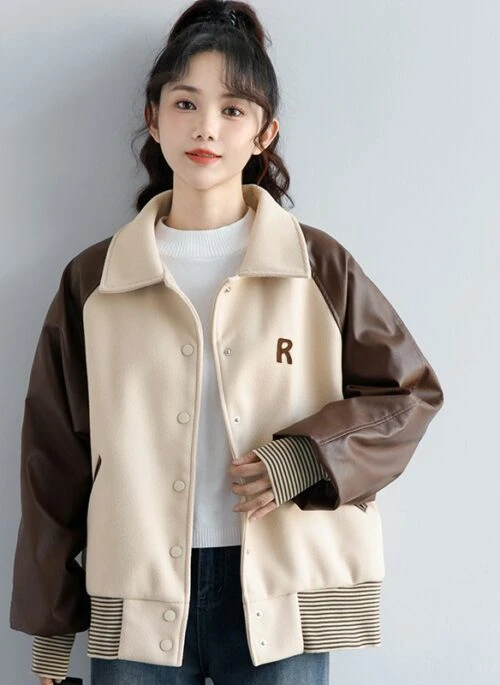 Vintage Patchwork Baseball Jacket