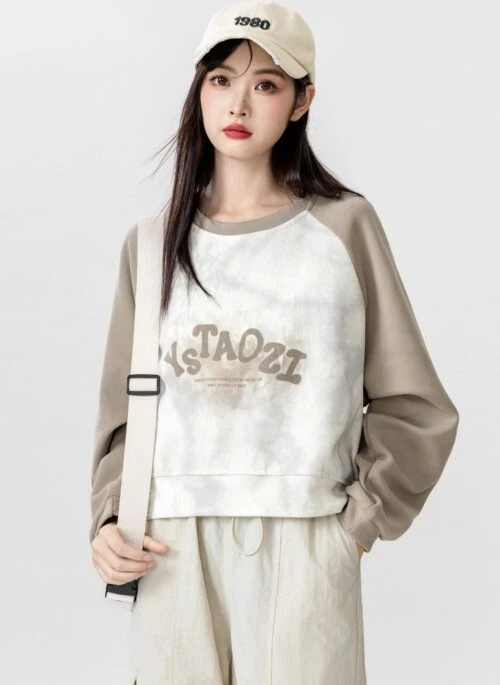 Vintage Retro Colorblock Sweatshirt