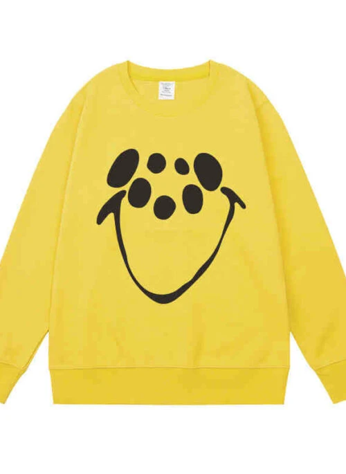 Yellow Smiley Face Graphic Sweatshirt | Jackson - GOT7