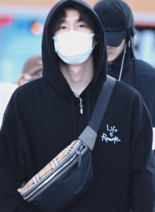 Black “Life Is Romantic” Printed Hoodie | IM – Monsta X