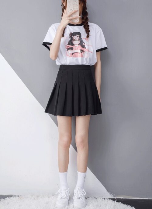 Black Pleated School Girl Skirt | Lisa – BlackPink