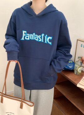 Blue “Fantastic” Patched Hoodie | Lisa – BlackPink