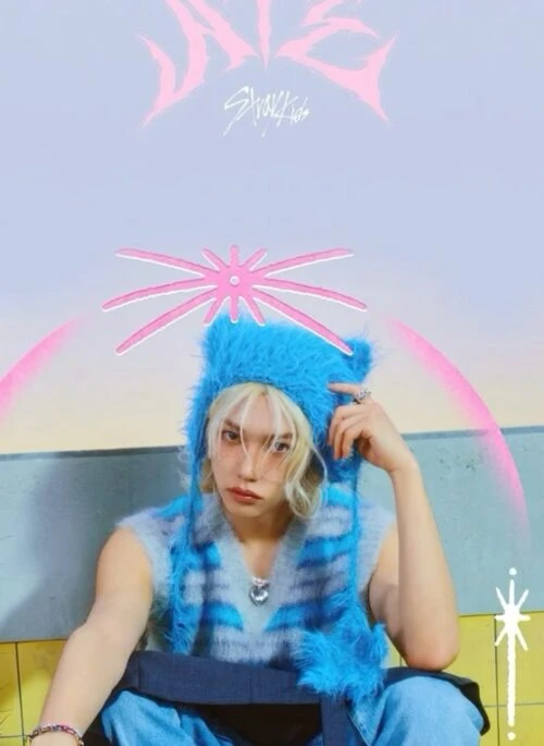 Blue Furry Cat Ears Tassel Hat | Felix - Stray Kids