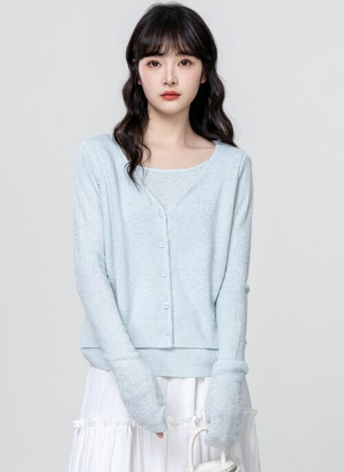 Blue Soft Knit Sweater Pullover