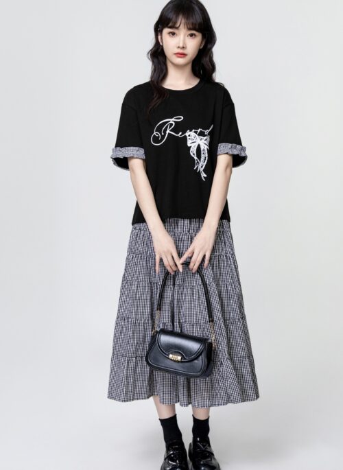 Plaid Highwaist Aline Skirt