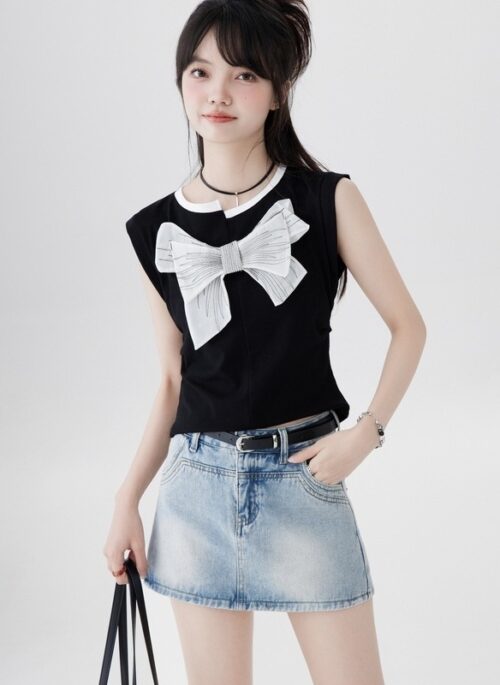 Sleeveless Cotton Crop Top