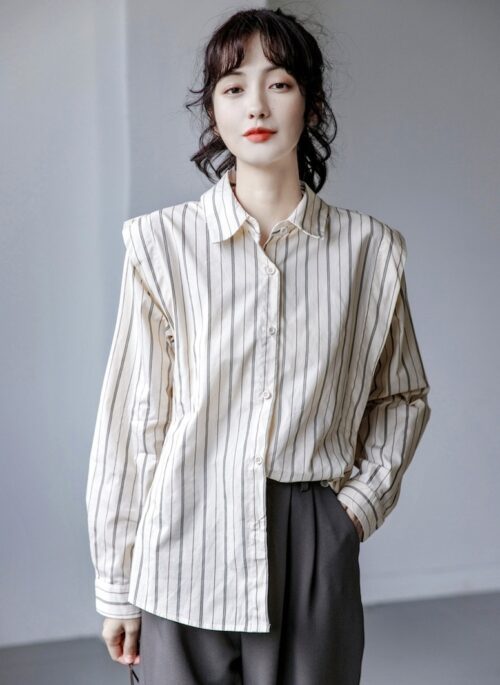 Striped Long Sleeve French Shirt