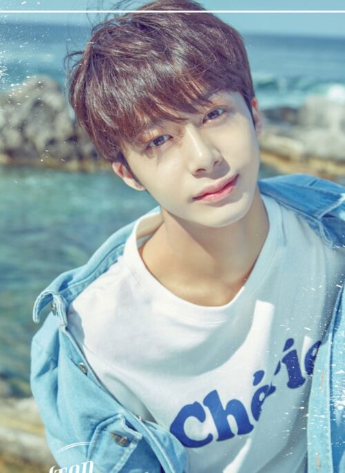 White Cherie Printed T-Shirt | Hyungwon – Monsta X