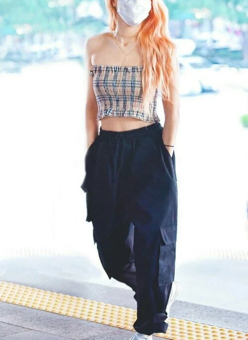 Black Drawstring Hip-Hop Pants | Solar - Mamamoo