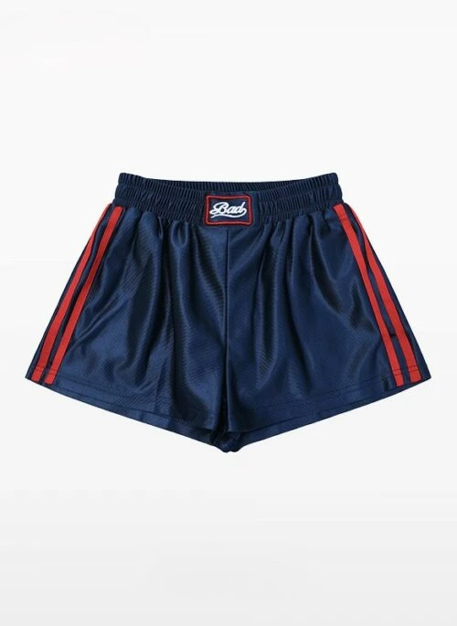 Blue Elastic Waist Athletic Shorts | Chung Ha