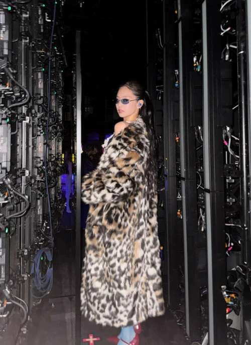Brown Leopard Pattern Fur Coat | Jennie – BlackPink