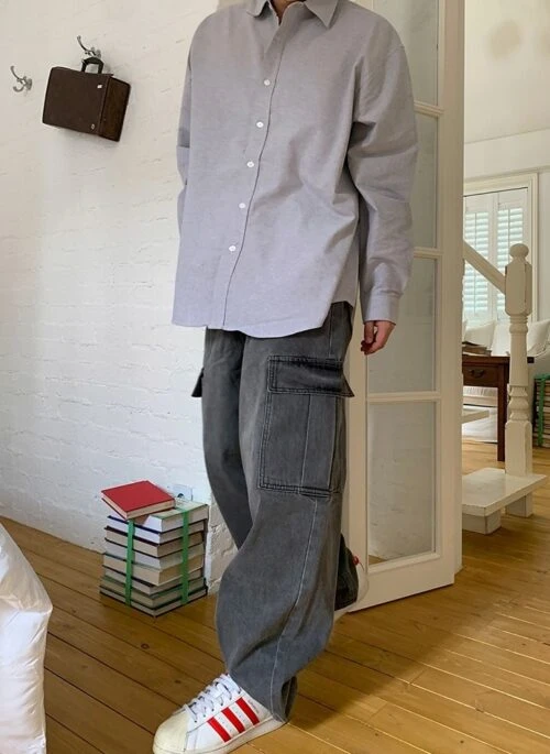 Casual Straight Fit Denim Trousers