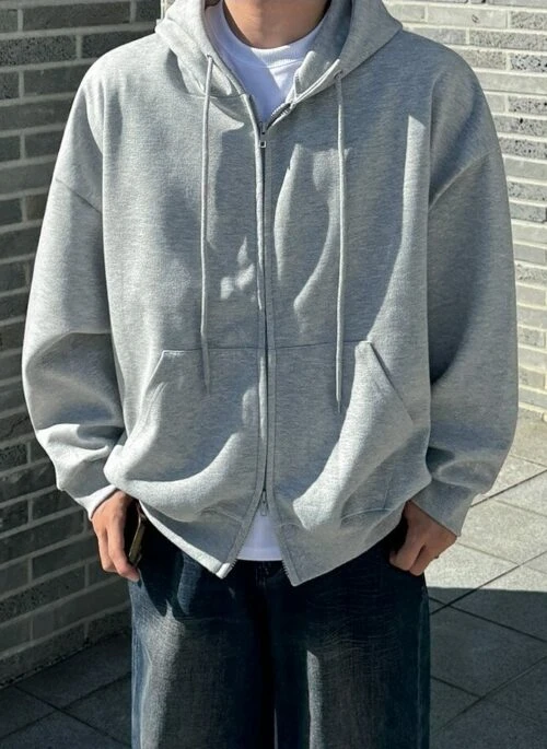 Gray Casual Hoodie Jacket Trend