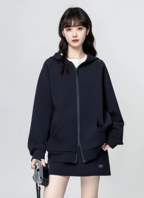 Hooded Zipper Casual Jacket