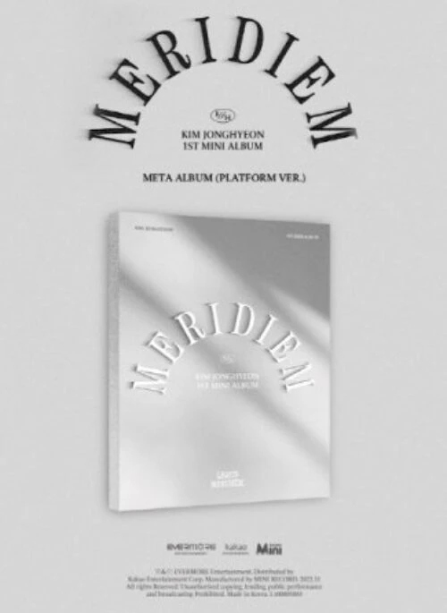 KIM JONG HYEON 1st Mini Album – MERIDIEM | Platform, META version