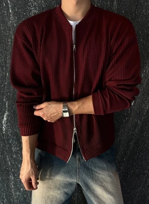 Relaxed Fit Casual High Collar Jacket